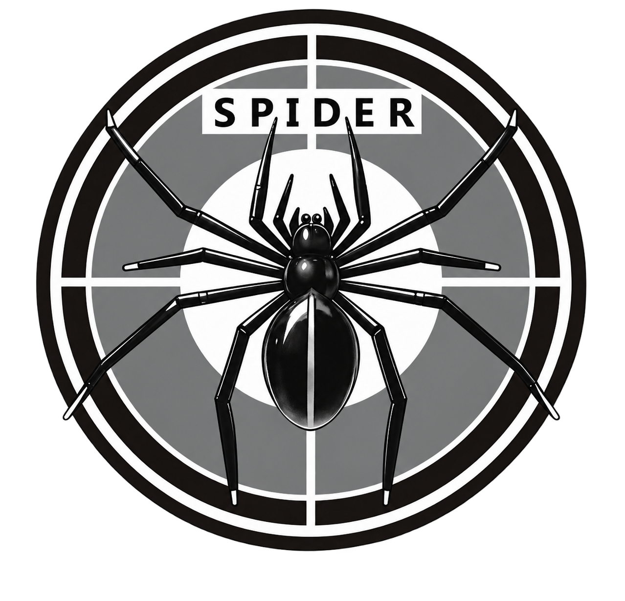 Spider laser engraving logo