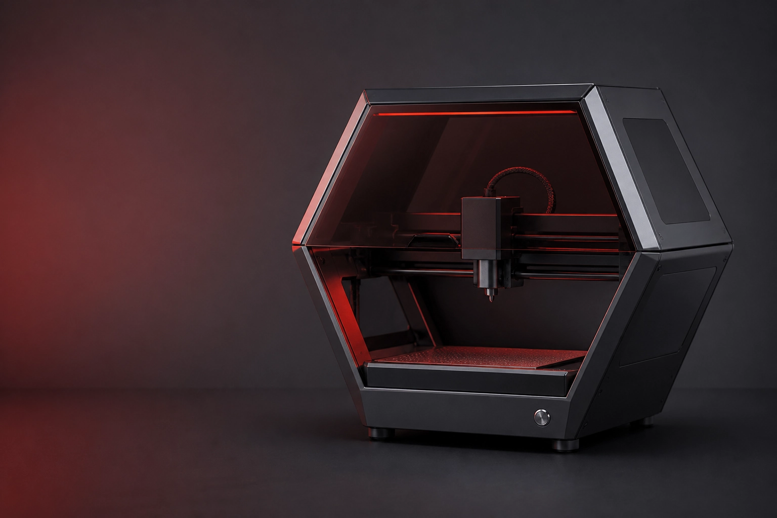 spider.X1 hexagonal enclosed engraver — product concept visualization